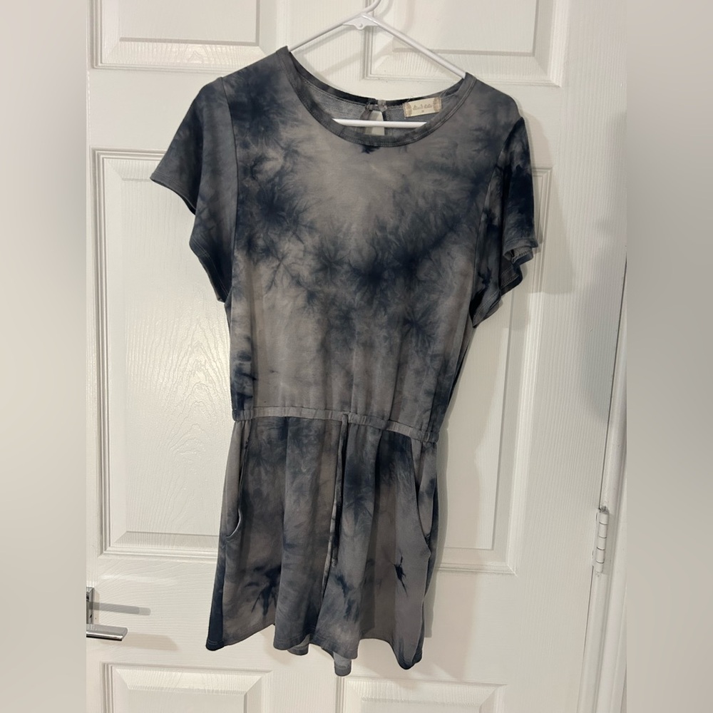 Altar'd State Black Tie-Dye Romper